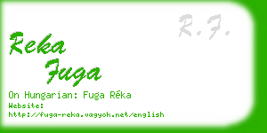reka fuga business card